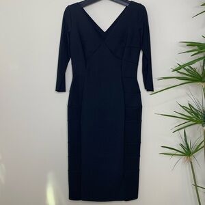 La Petit Robe Chiara Boni Black Bodycon Bandage Style Stretch Cocktail Dress 44